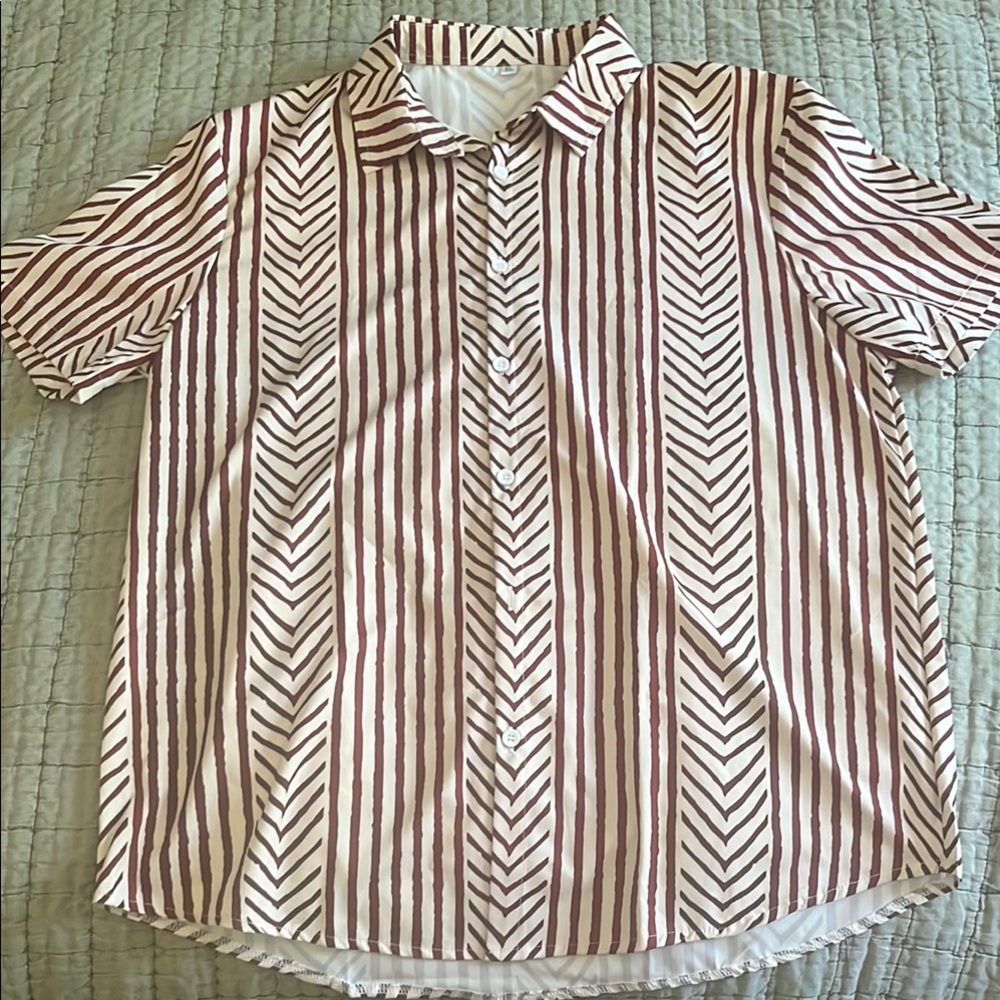 Striped Short Sleeve Men's Shirt